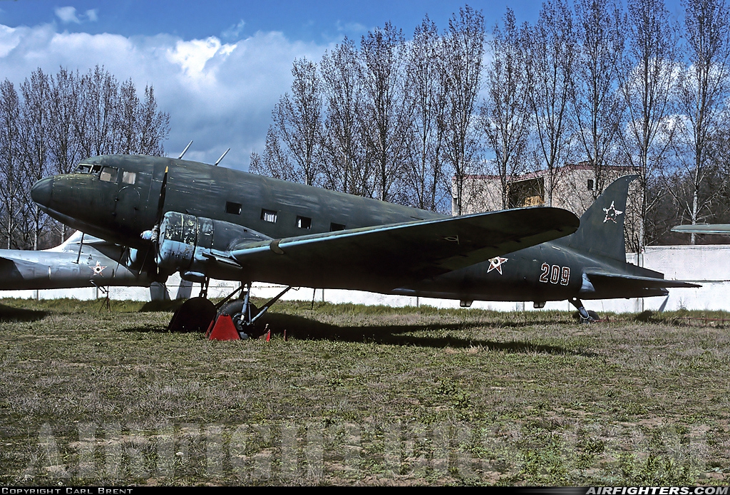 Hungary - Air Force Lisunov Li-2 209 at Szolnok (LHSN), Hungary