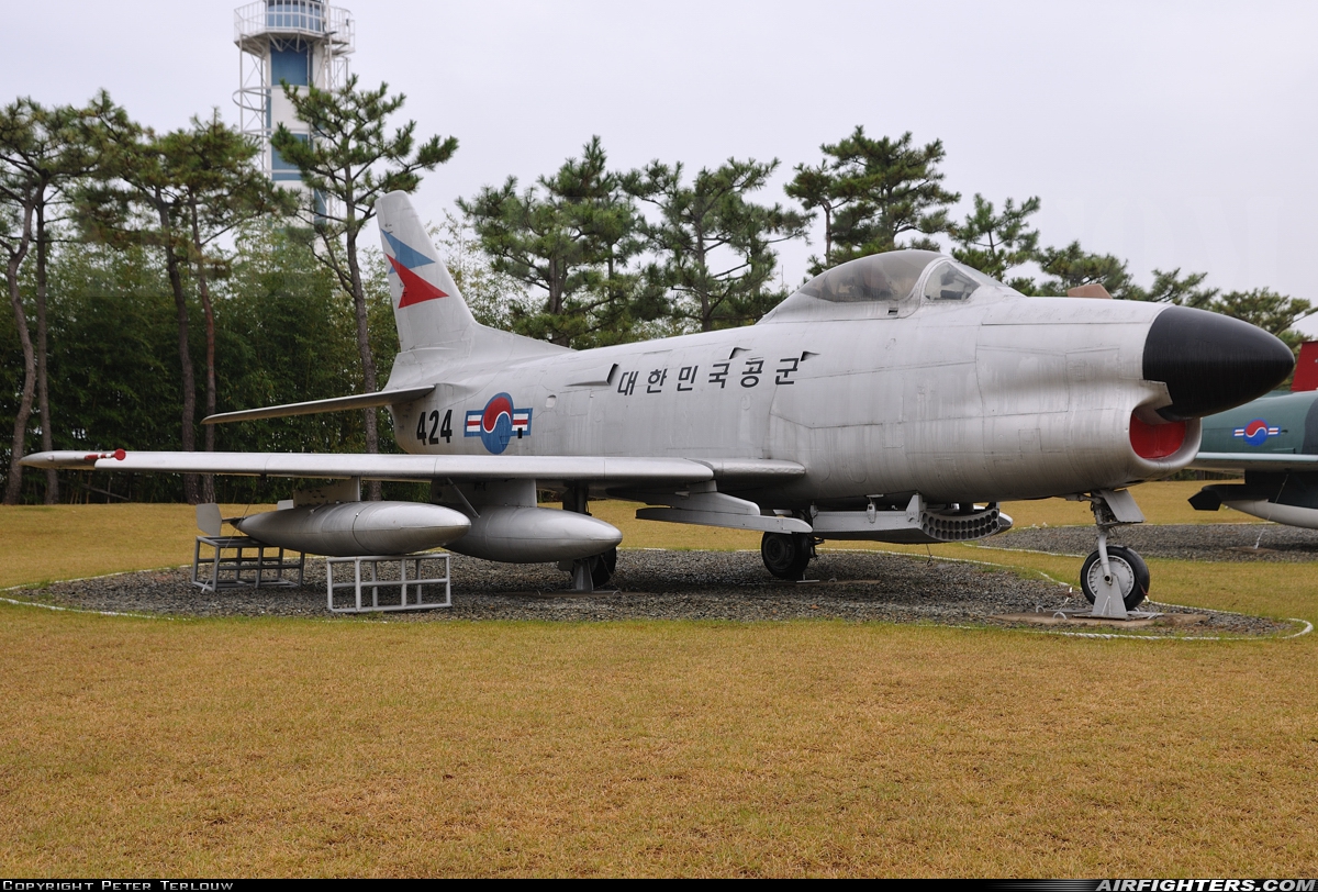 South Korea - Air Force North American F-86D Sabre 424 at Off-Airport - Sacheon, South Korea