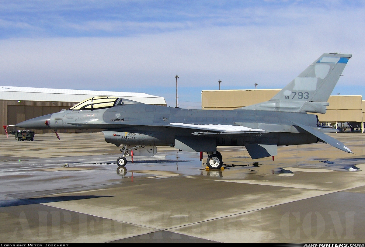 USA - Air Force General Dynamics F-16A/ADF Fighting Falcon 81-0793 at Tucson - Davis-Monthan AFB (DMA / KDMA), USA