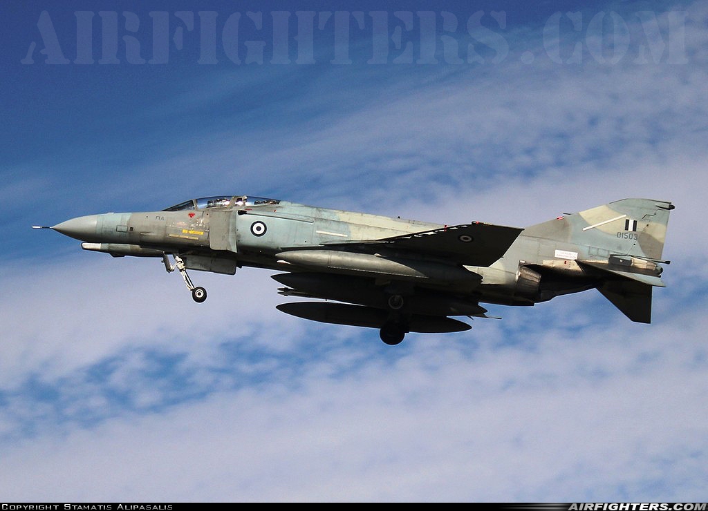 Greece - Air Force McDonnell Douglas F-4E AUP Phantom II 01503 at Tanagra (LGTG), Greece