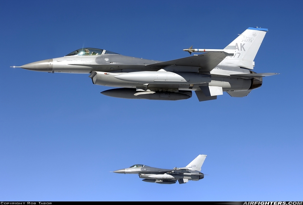 USA - Air Force General Dynamics F-16C Fighting Falcon 89-2077 at In Flight, International Airspace