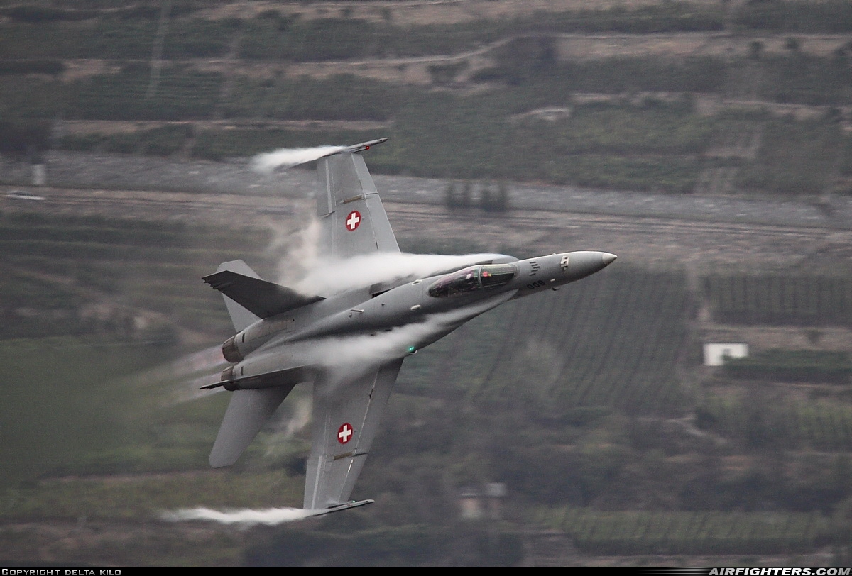 Switzerland - Air Force McDonnell Douglas F/A-18C Hornet J-5008 at Sion (- Sitten) (SIR / LSGS / LSMS), Switzerland