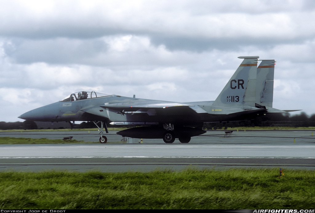 USA - Air Force McDonnell Douglas F-15A Eagle 77-0113 at Karup (KRP / EKKA), Denmark