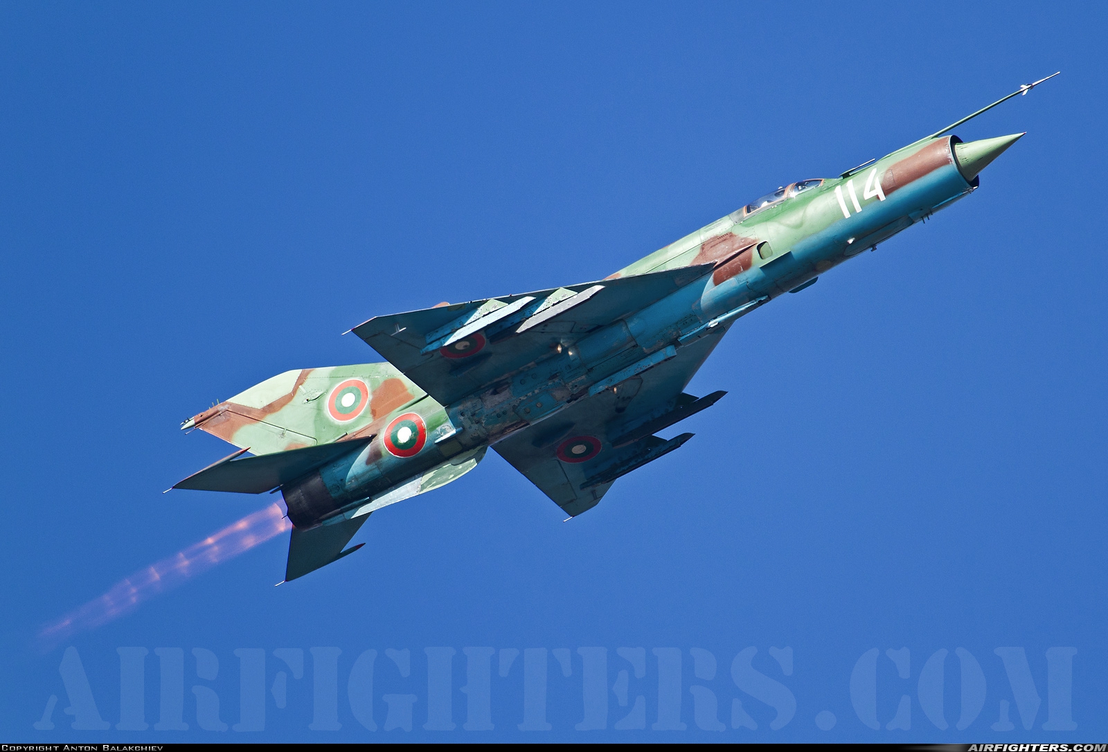 Bulgaria - Air Force Mikoyan-Gurevich MiG-21bis 114 at Graf Ignatievo (LBPG), Bulgaria