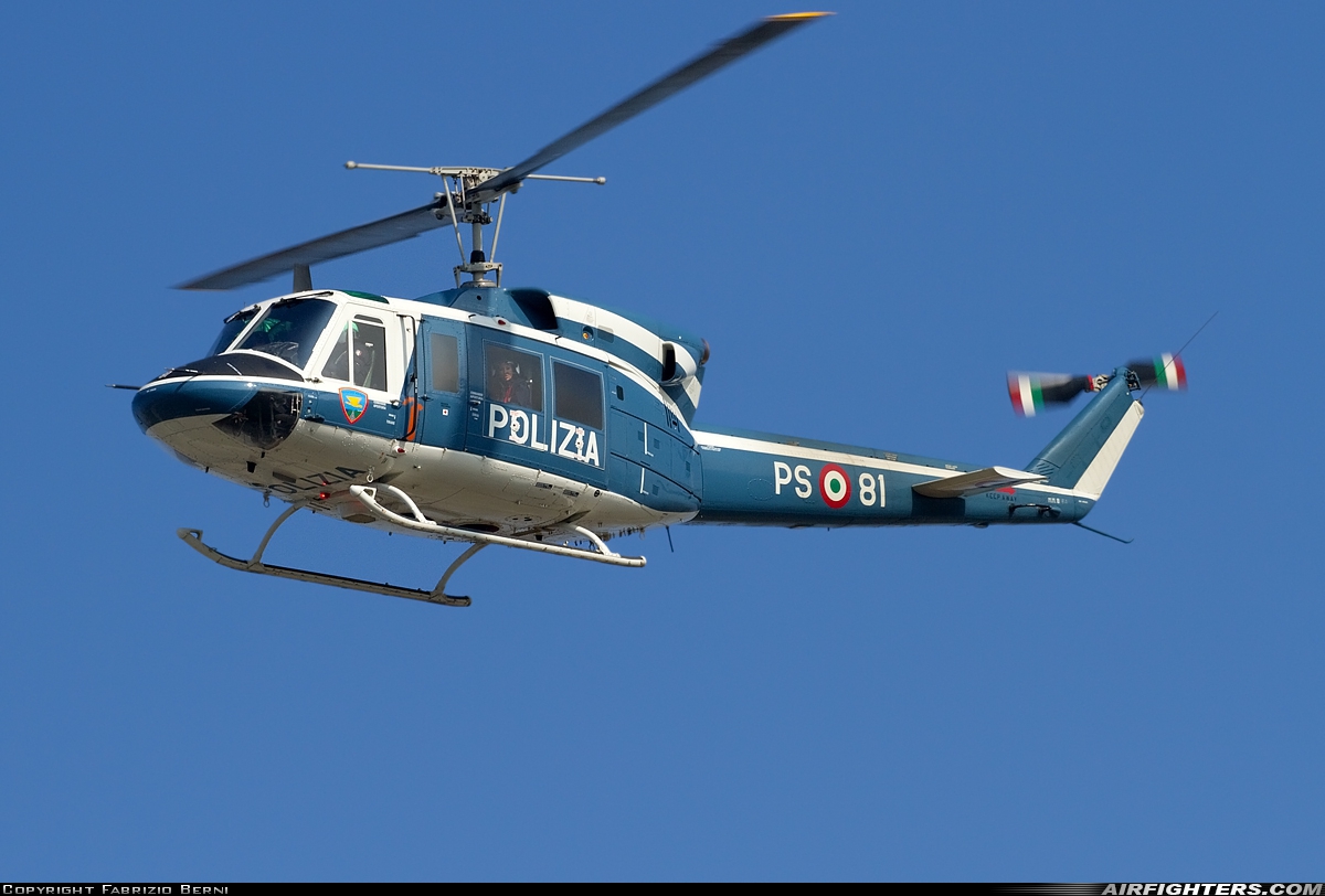 Italy - Polizia Agusta-Bell AB-212AM MM81649 at Bologna - Borgo Panigale (Guglielmo Marconi) (BLQ / LIPE), Italy