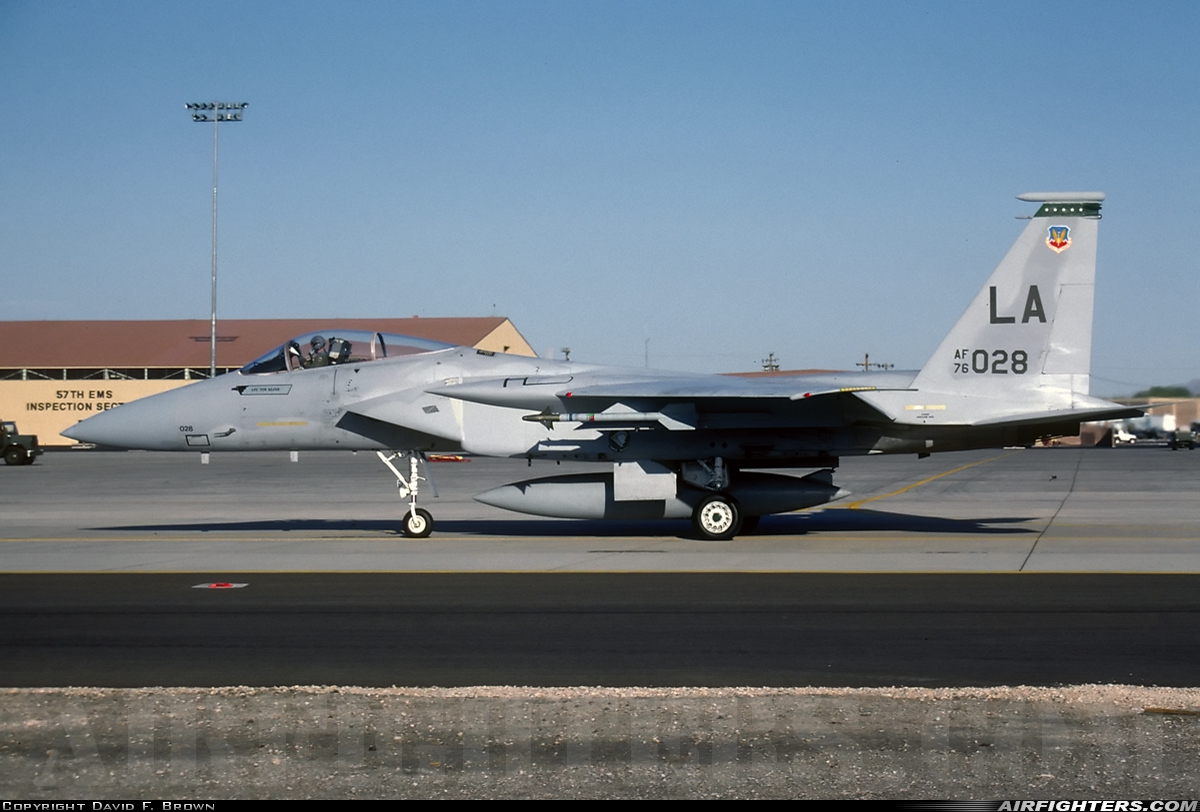 USA - Air Force McDonnell Douglas F-15A Eagle 76-0028 at Las Vegas - Nellis AFB (LSV / KLSV), USA