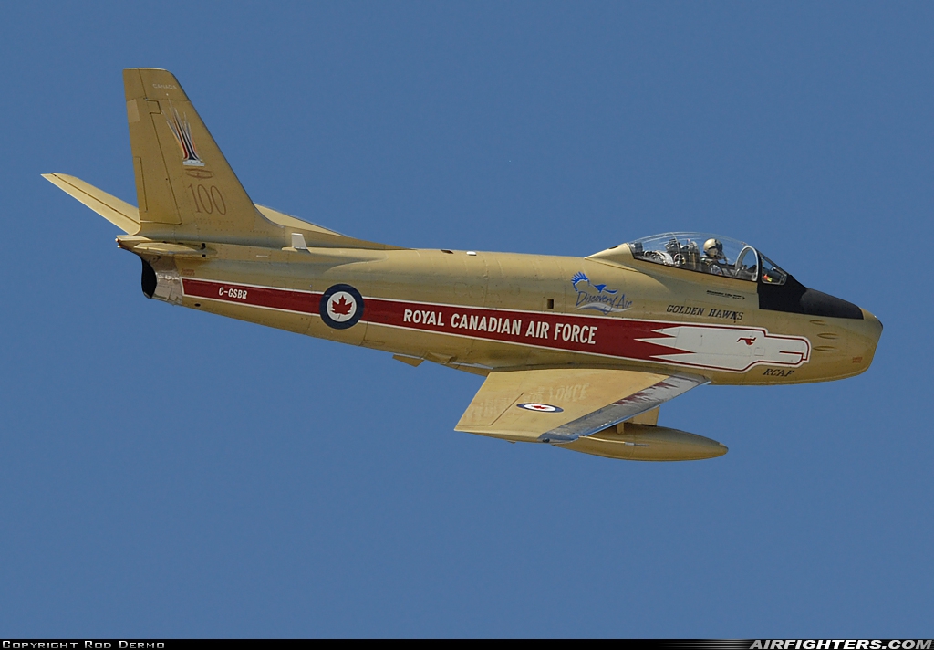 Private - Vintage Wings of Canada Canadair CL-13A Sabre Mk.5 C-GSBR at Kitchener - Region of Waterloo Int. (YKF / CYKF), Canada