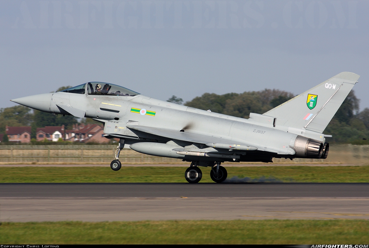 UK - Air Force Eurofighter Typhoon F2 ZJ937 at Coningsby (EGXC), UK