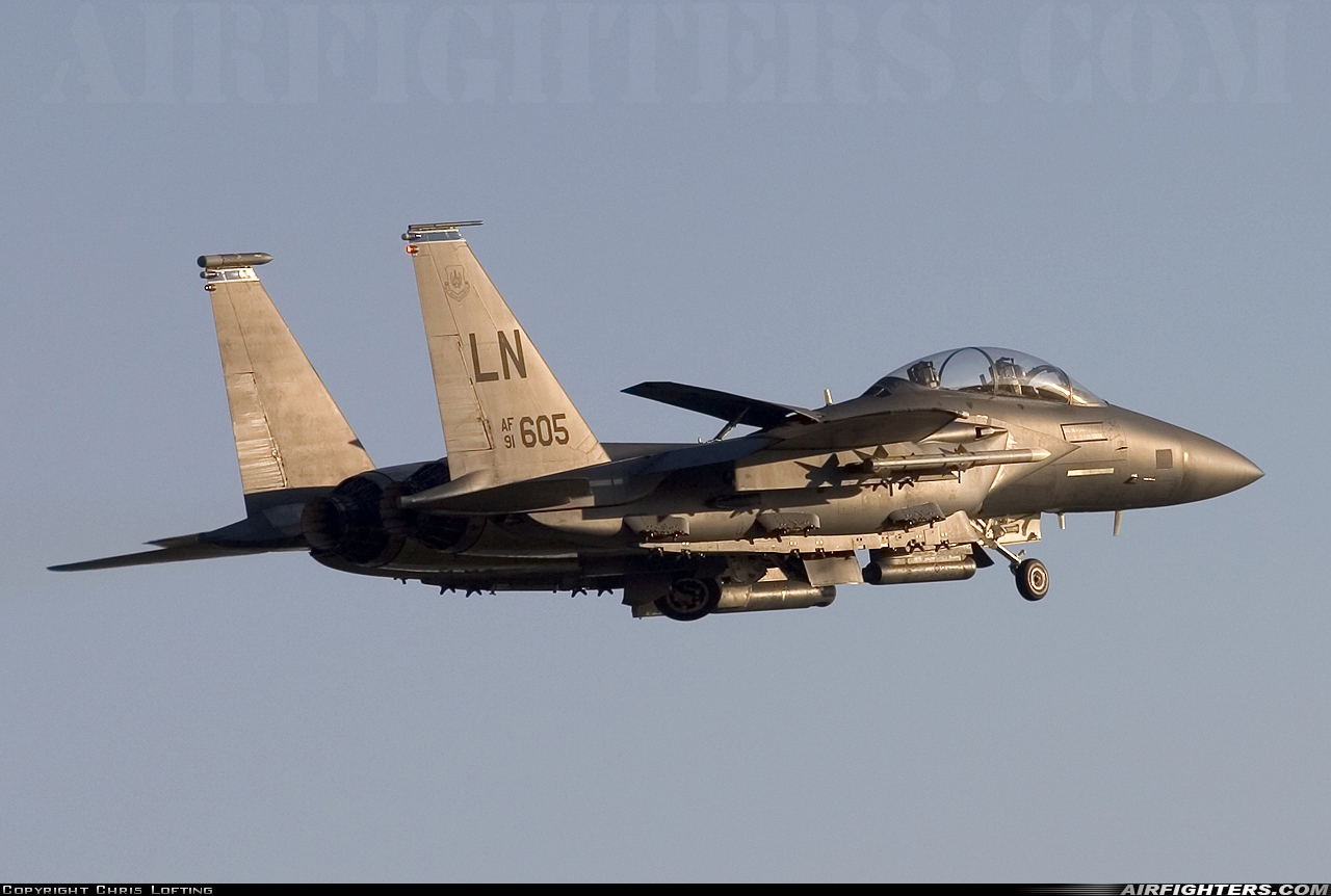 USA - Air Force McDonnell Douglas F-15E Strike Eagle 91-0605 at Lakenheath (LKZ / EGUL), UK