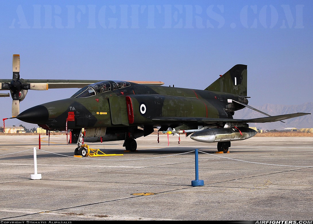 Greece - Air Force McDonnell Douglas RF-4E Phantom II 7495 at Larissa (LRA / LGLR), Greece