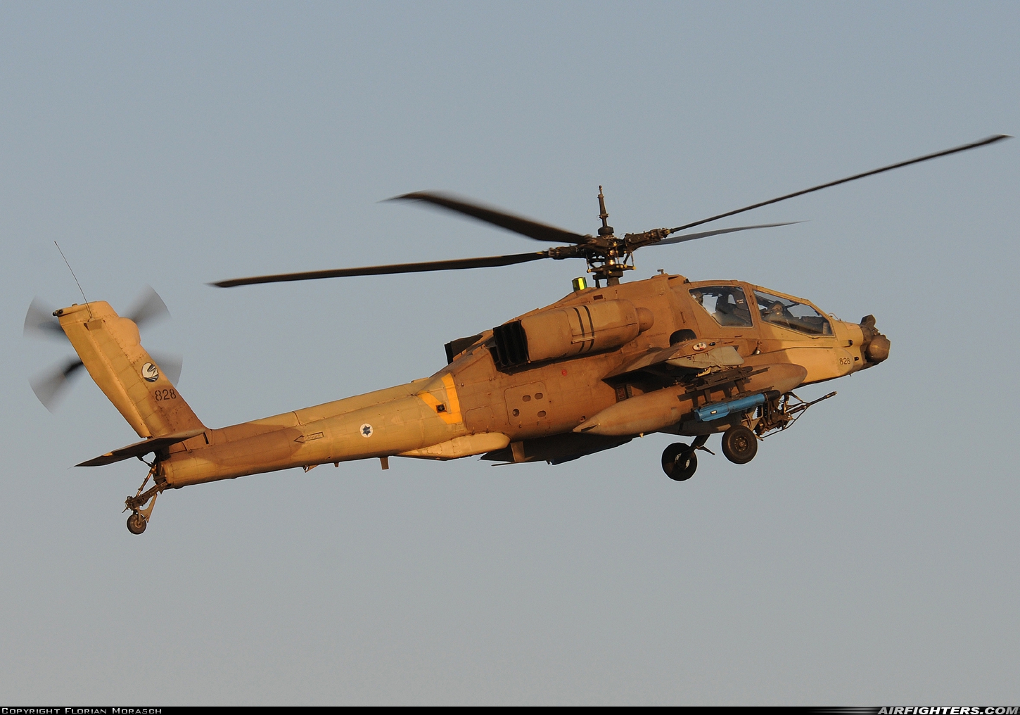 Israel - Air Force McDonnell Douglas AH-64A Peten 828 at Beersheba - Hatzerim (LLHB), Israel