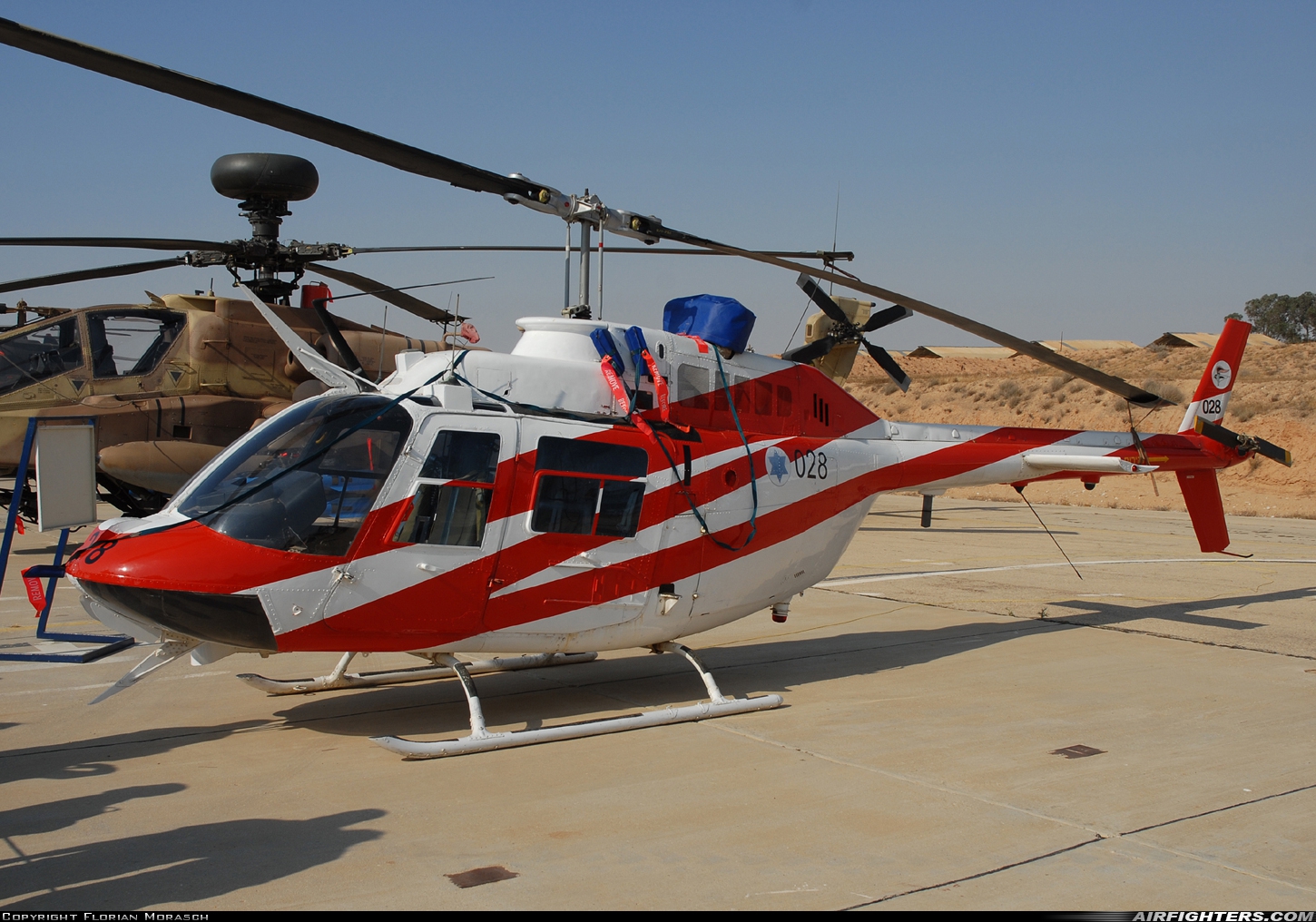 Israel - Air Force Bell 206B Sayfan 028 at Beersheba - Hatzerim (LLHB), Israel