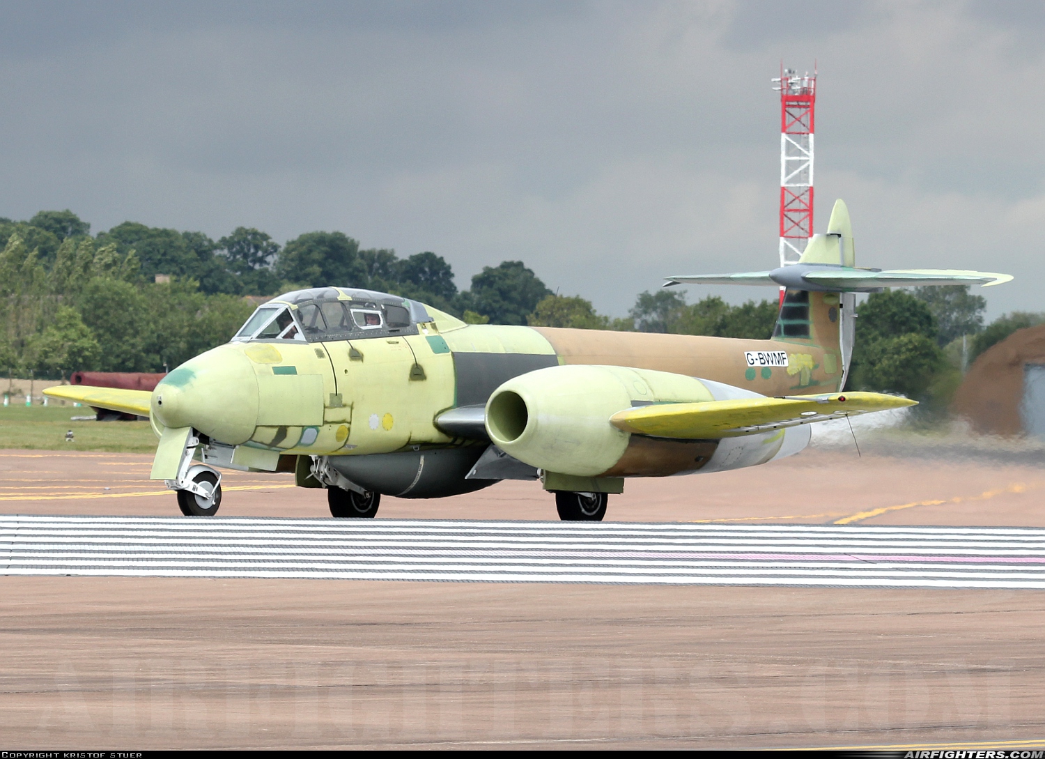 Private Gloster Meteor T.7 G-BWMF at Fairford (FFD / EGVA), UK