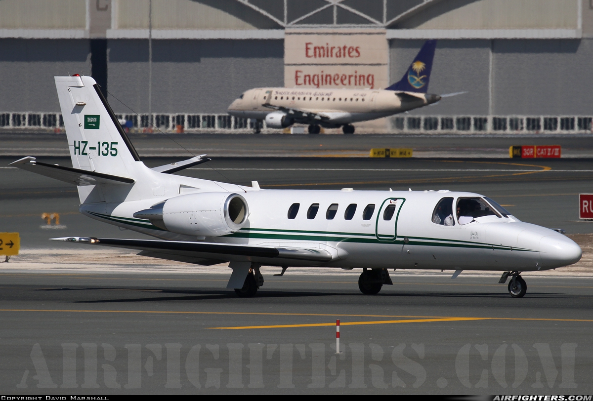 Saudi Arabia - Air Force Cessna 550 Citation Bravo HZ-135 at Dubai - Int. (DXB / OMDB), United Arab Emirates