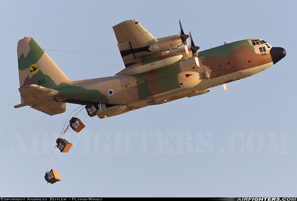 Israel - Air Force Lockheed C-130E Karnaf (L-382) 310 at Beersheba - Hatzerim (LLHB), Israel