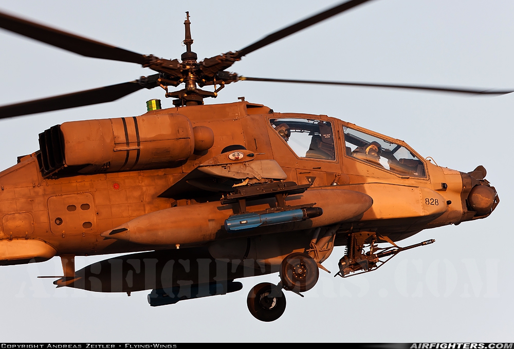 Israel - Air Force McDonnell Douglas AH-64A Peten 828 at Beersheba - Hatzerim (LLHB), Israel
