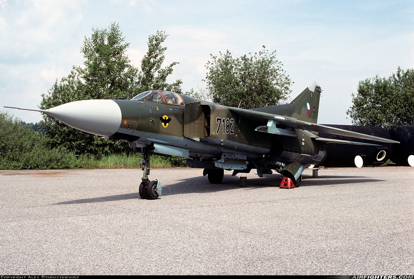 Czech Republic - Air Force Mikoyan-Gurevich MiG-23MF 7182 at Ceske Budejovice (LKSC), Czech Republic