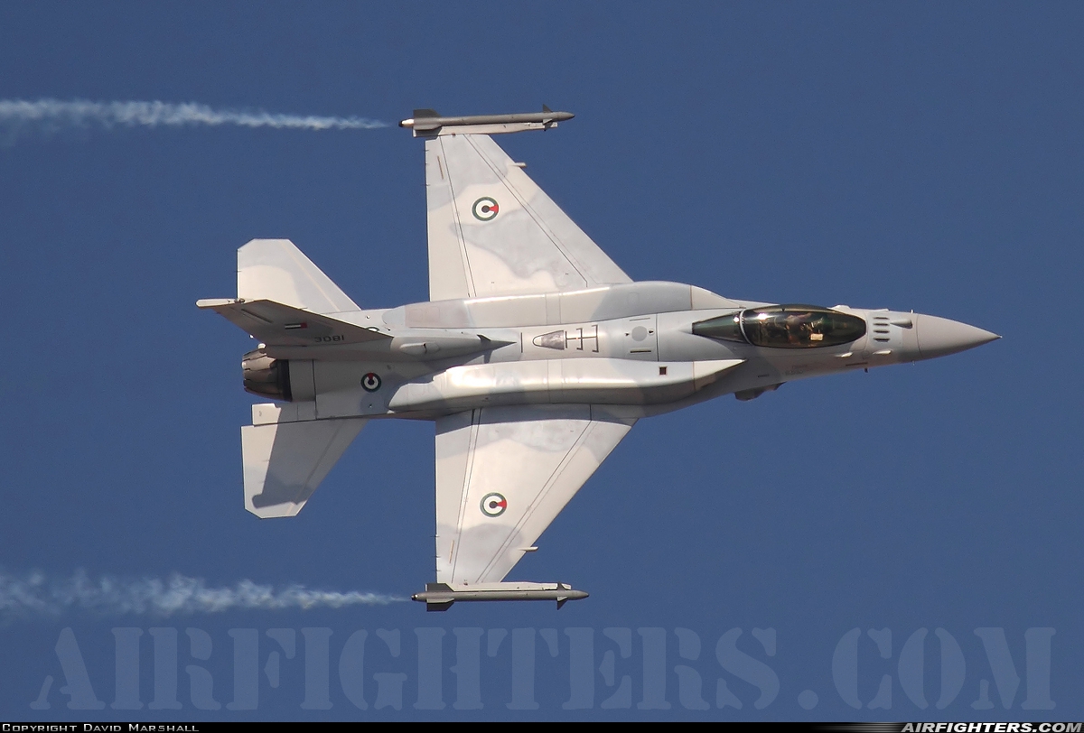United Arab Emirates - Air Force Lockheed Martin F-16E Fighting Falcon 3081 at Dubai - Int. (DXB / OMDB), United Arab Emirates