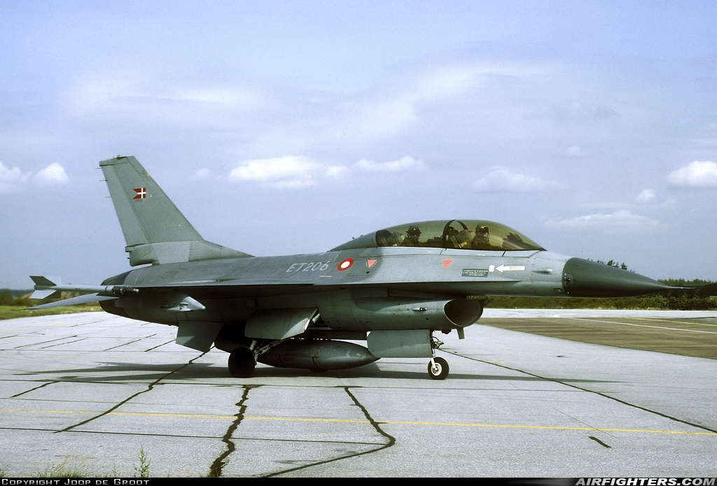 Denmark - Air Force General Dynamics F-16B Fighting Falcon ET-206 at Skrydstrup (EKSP), Denmark