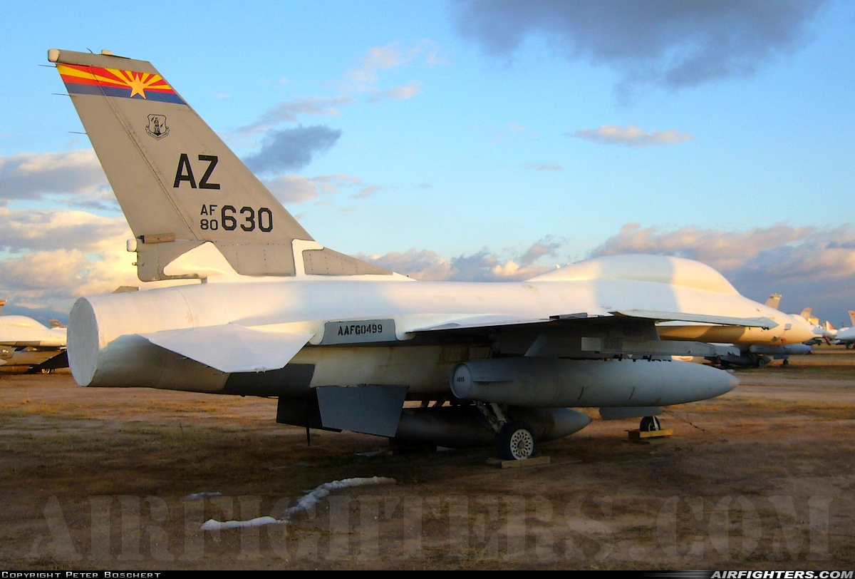 USA - Air Force General Dynamics F-16B Fighting Falcon 80-0630 at Tucson - Davis-Monthan AFB (DMA / KDMA), USA