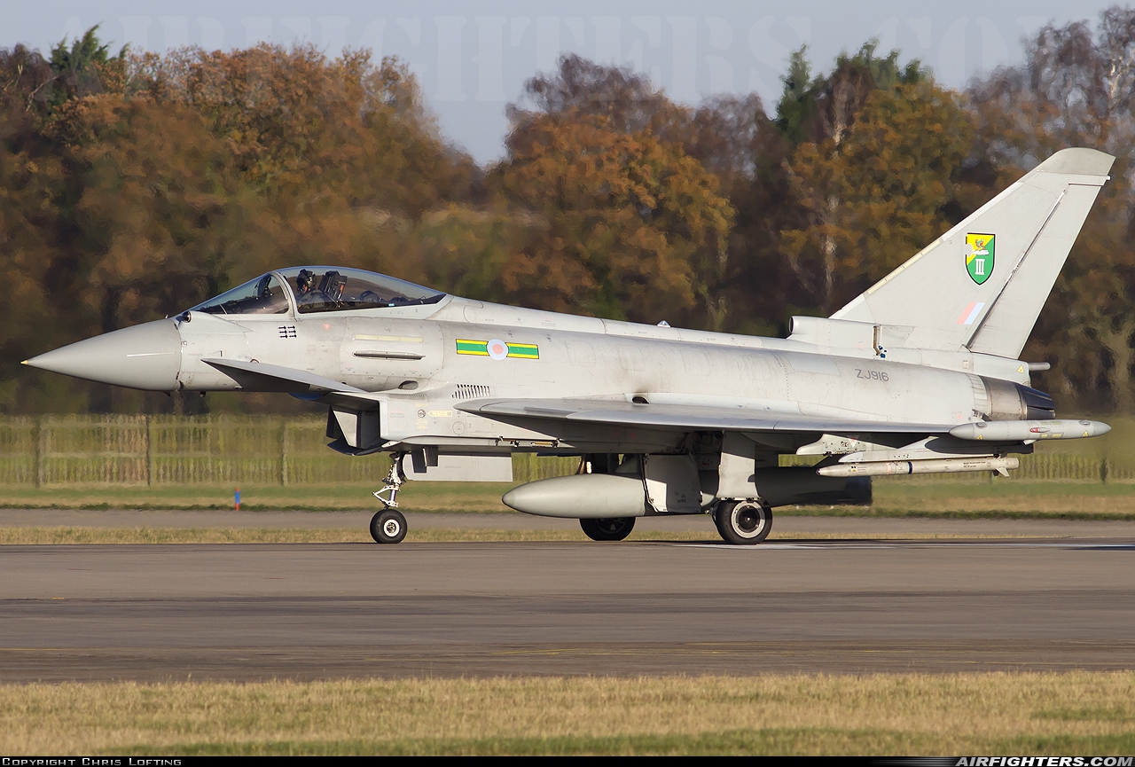 UK - Air Force Eurofighter Typhoon FGR4 ZJ916 at Coningsby (EGXC), UK