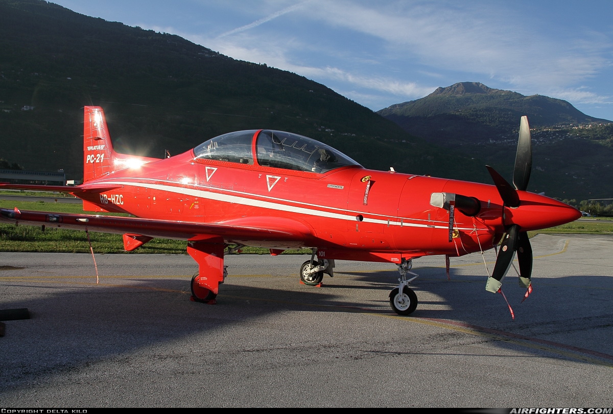 Company Owned Pilatus PC-21 HB-HZC at Sion (- Sitten) (SIR / LSGS / LSMS), Switzerland