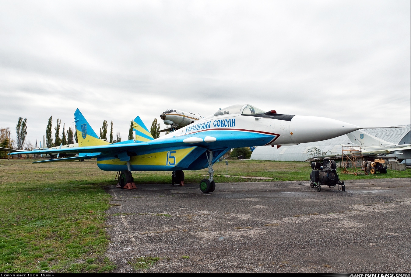 Ukraine - Air Force Mikoyan-Gurevich MiG-29 (9.12) 15 at Lugansk - Ostraya Mogila (UKHO), Ukraine