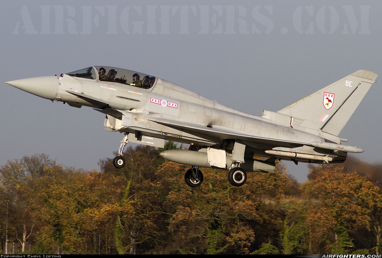 UK - Air Force Eurofighter Typhoon T3 ZJ806 at Coningsby (EGXC), UK