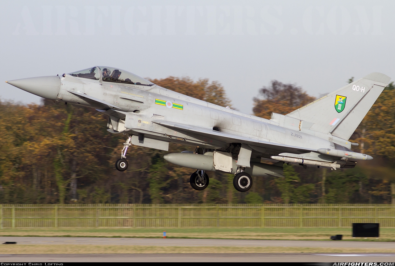 UK - Air Force Eurofighter Typhoon FGR4 ZJ921 at Coningsby (EGXC), UK
