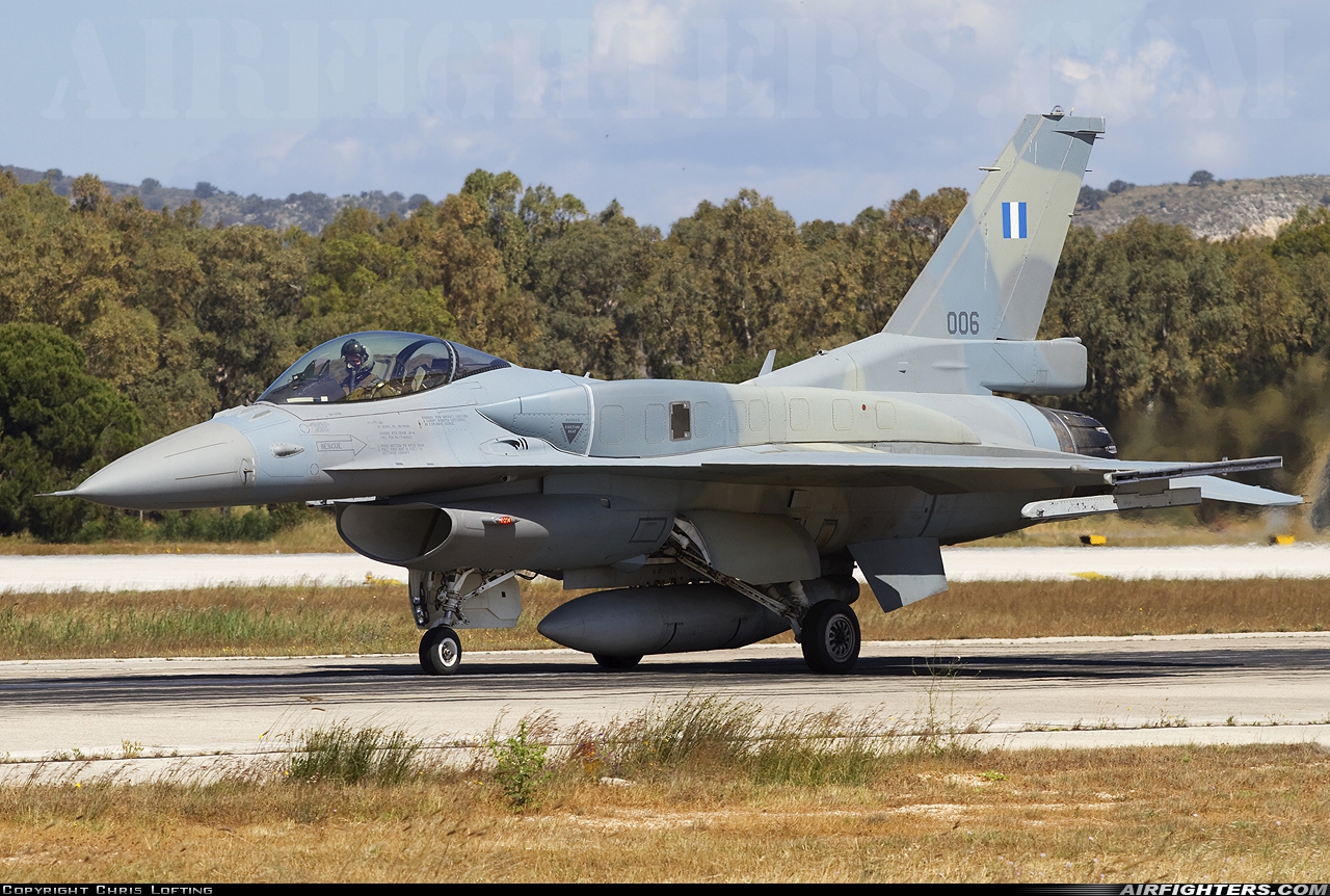 Greece - Air Force General Dynamics F-16C Fighting Falcon 006 at Araxos (GPA / LGRX), Greece