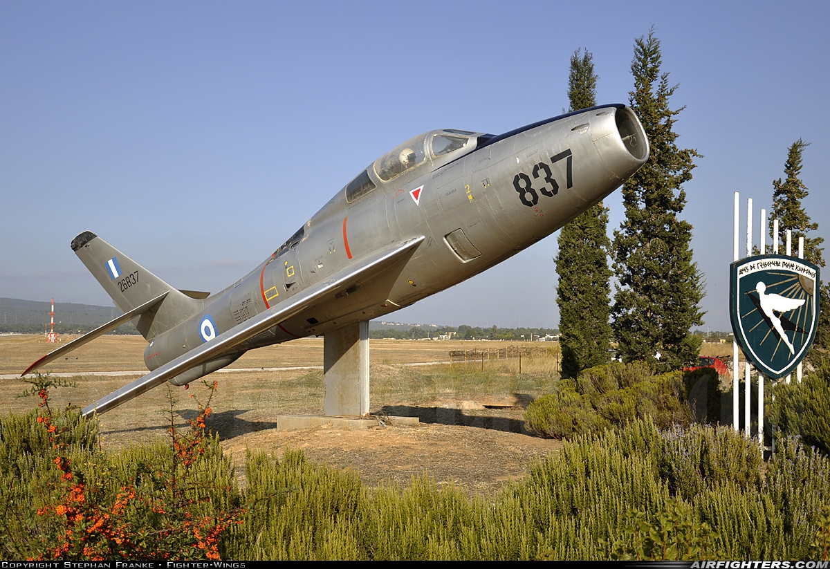 Greece - Air Force Republic F-84F Thunderstreak 26837 at Dekelia - Tatoi (LGTT), Greece