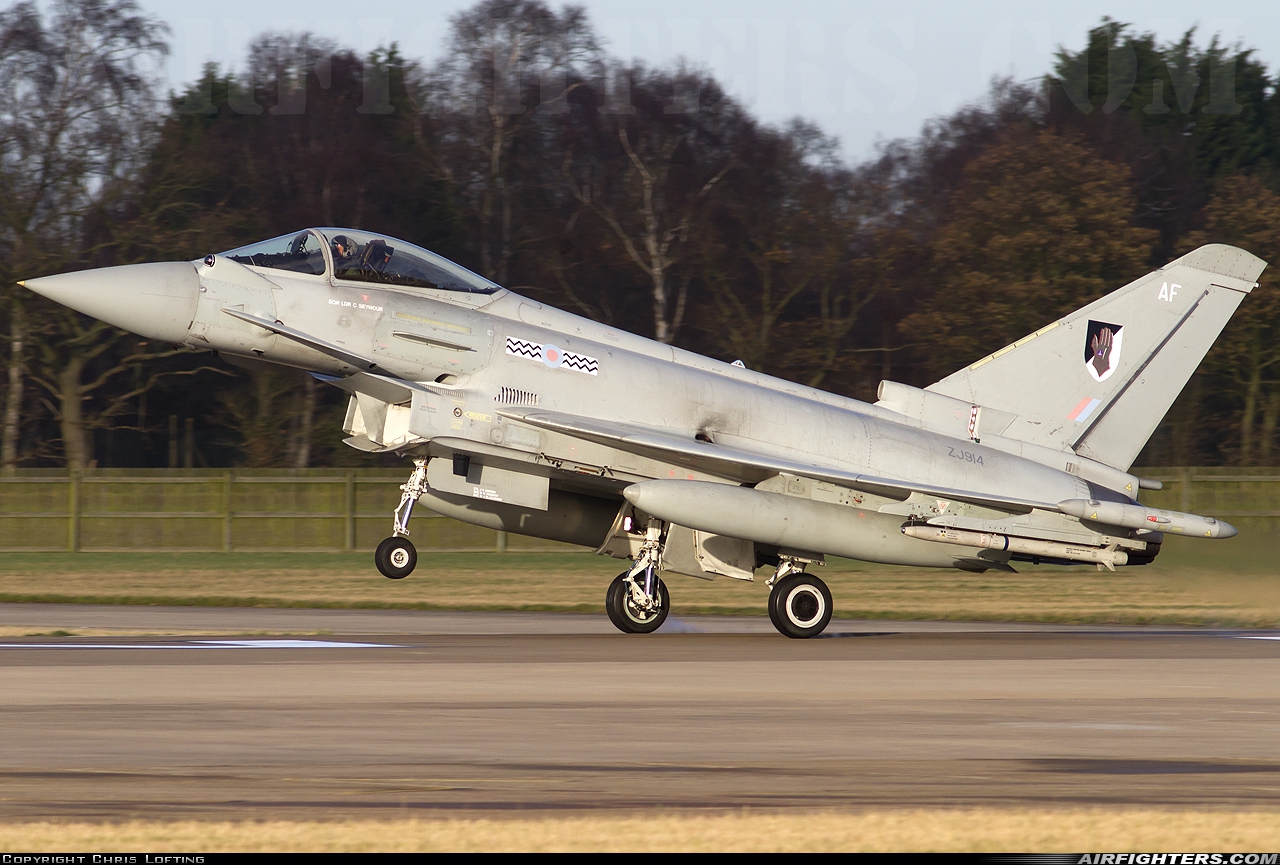 UK - Air Force Eurofighter Typhoon FGR4 ZJ914 at Coningsby (EGXC), UK