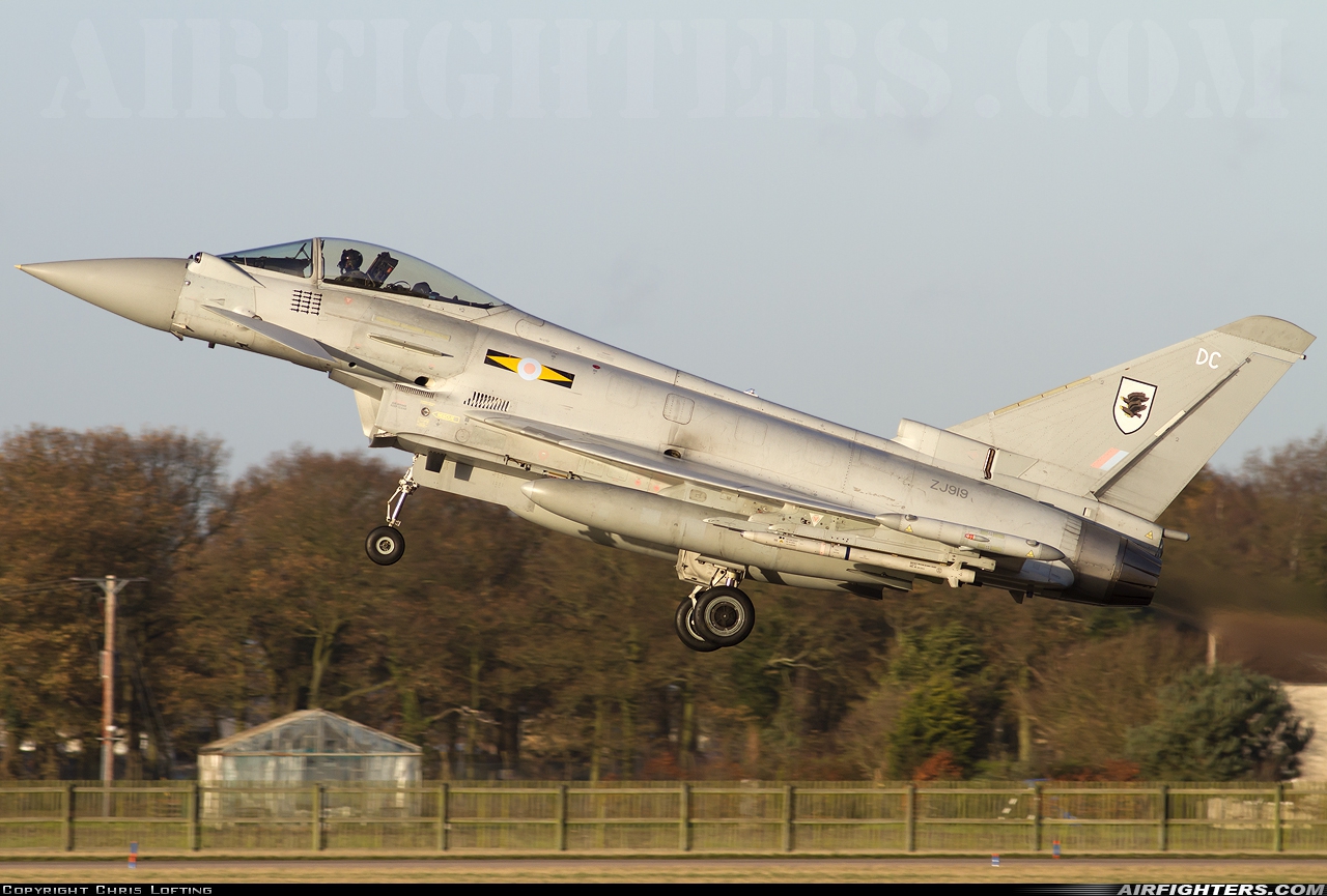 UK - Air Force Eurofighter Typhoon FGR4 ZJ919 at Coningsby (EGXC), UK