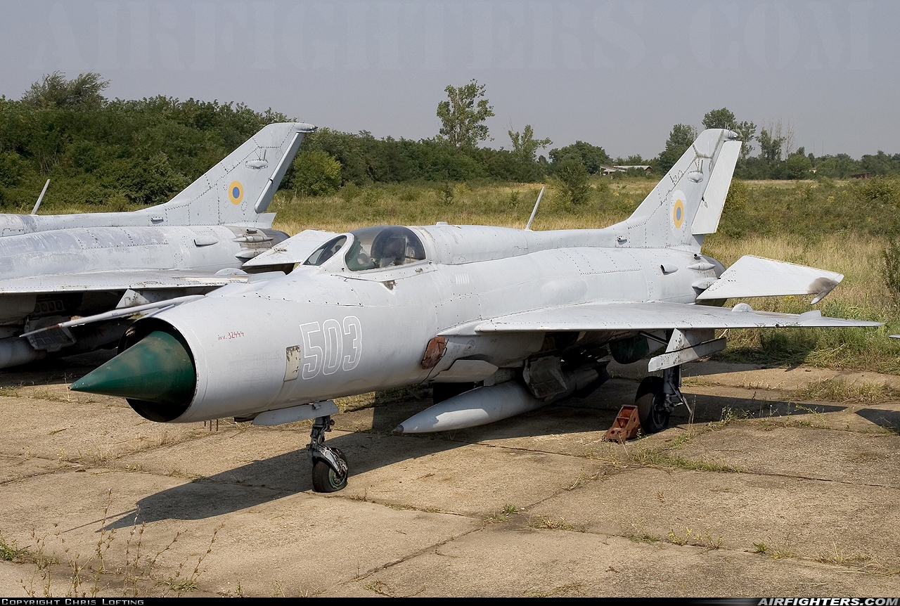 Romania - Air Force Mikoyan-Gurevich MiG-21PF 503 at Deveselu (LRDS), Romania
