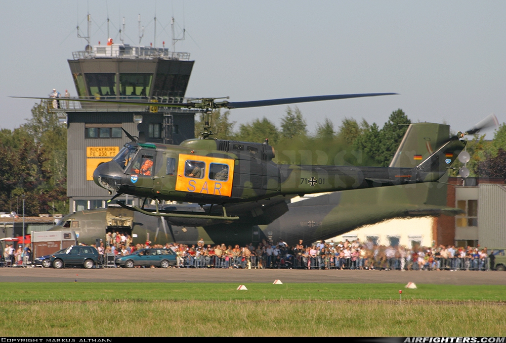 Germany - Air Force Bell UH-1D Iroquois (205) 71+01 at Buckeburg (- Achum) (ETHB), Germany