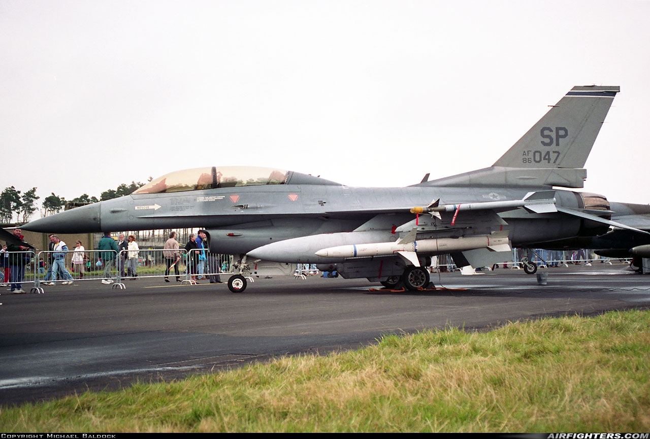 USA - Air Force General Dynamics F-16D Fighting Falcon 86-0047 at Leuchars (St. Andrews) (ADX / EGQL), UK