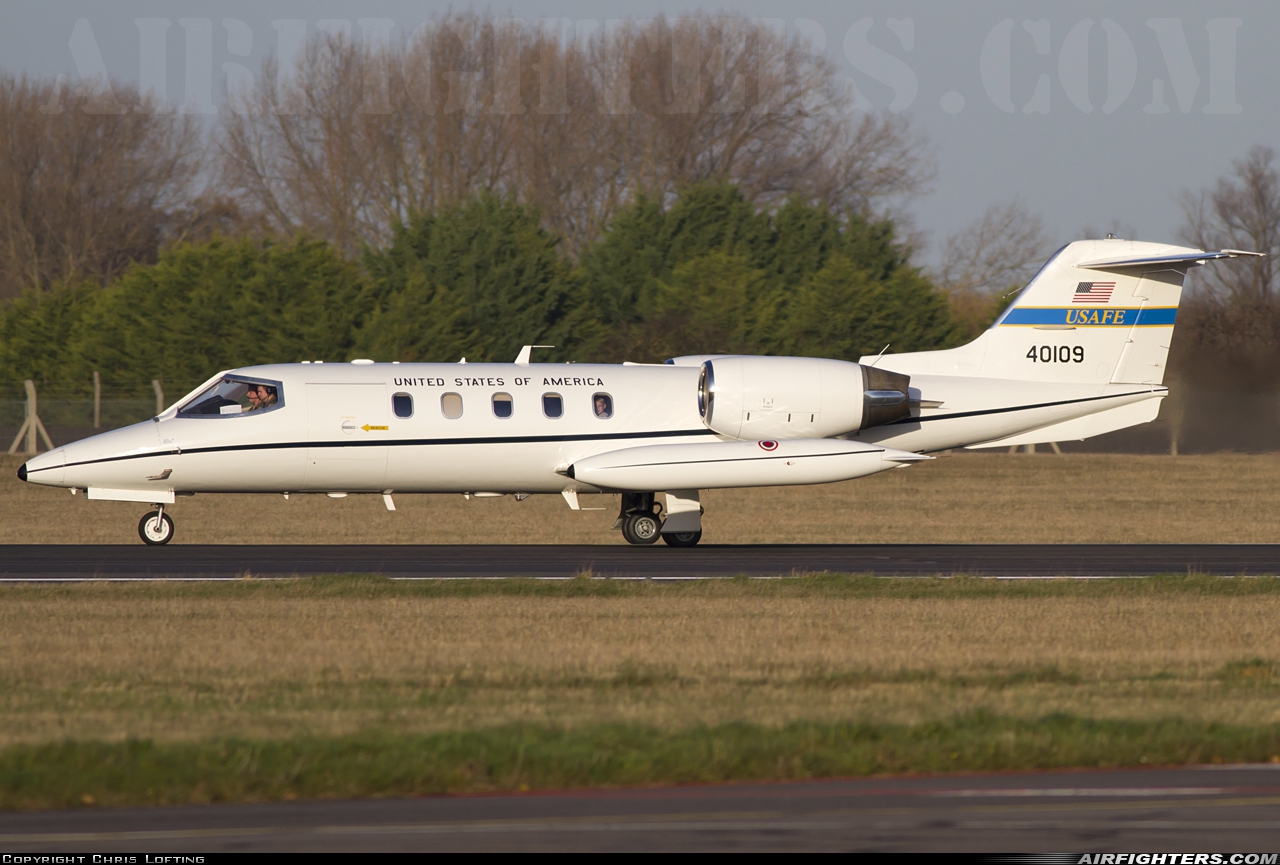 USA - Air Force Learjet C-21A 84-0109 at Mildenhall (MHZ / GXH / EGUN), UK