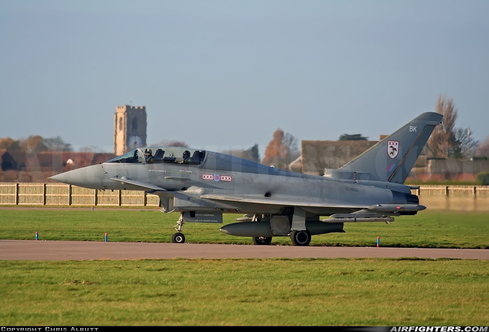 UK - Air Force Eurofighter Typhoon T1 ZJ812 at Coningsby (EGXC), UK
