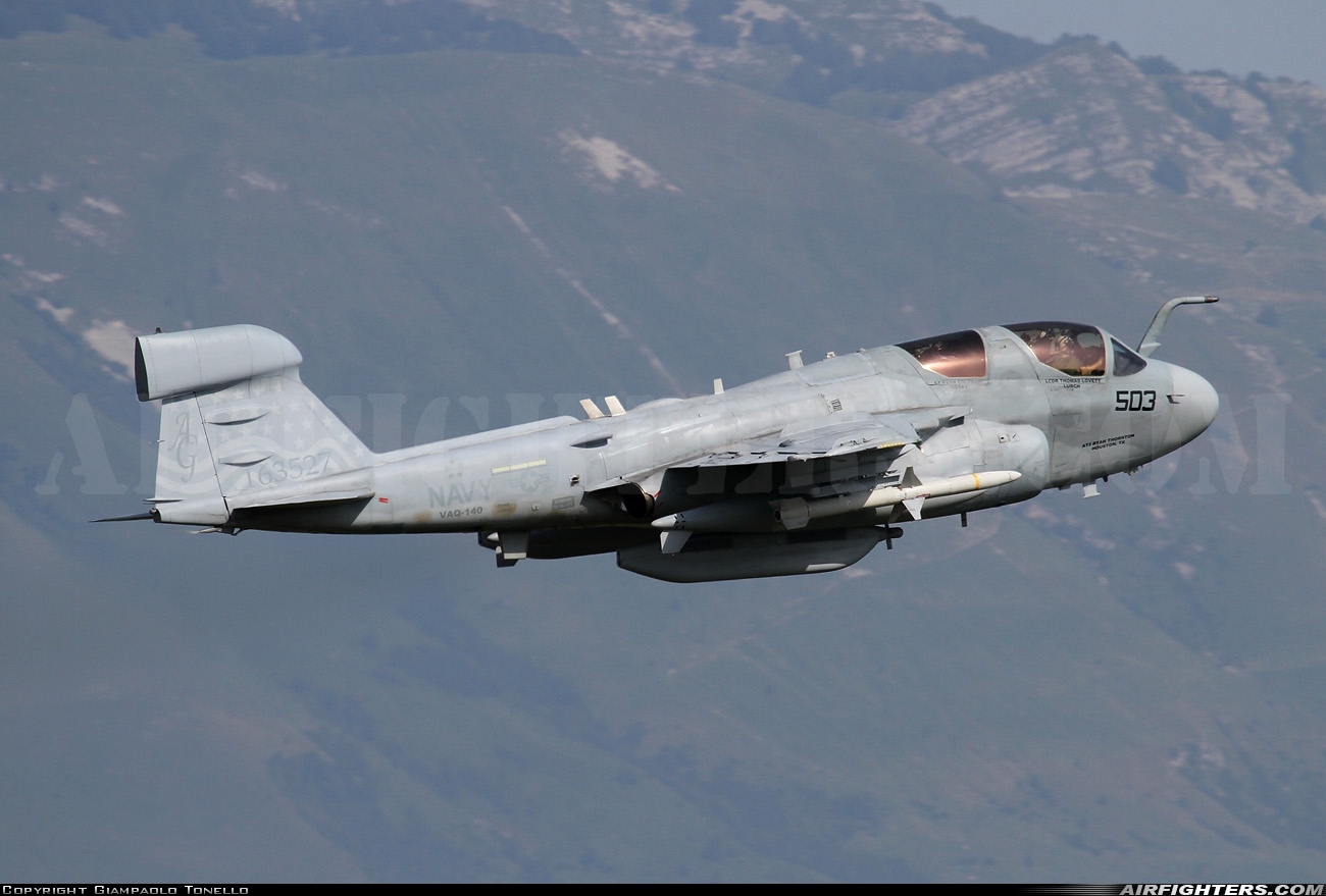 USA - Navy Grumman EA-6B Prowler (G-128) 163527 at Aviano (- Pagliano e Gori) (AVB / LIPA), Italy