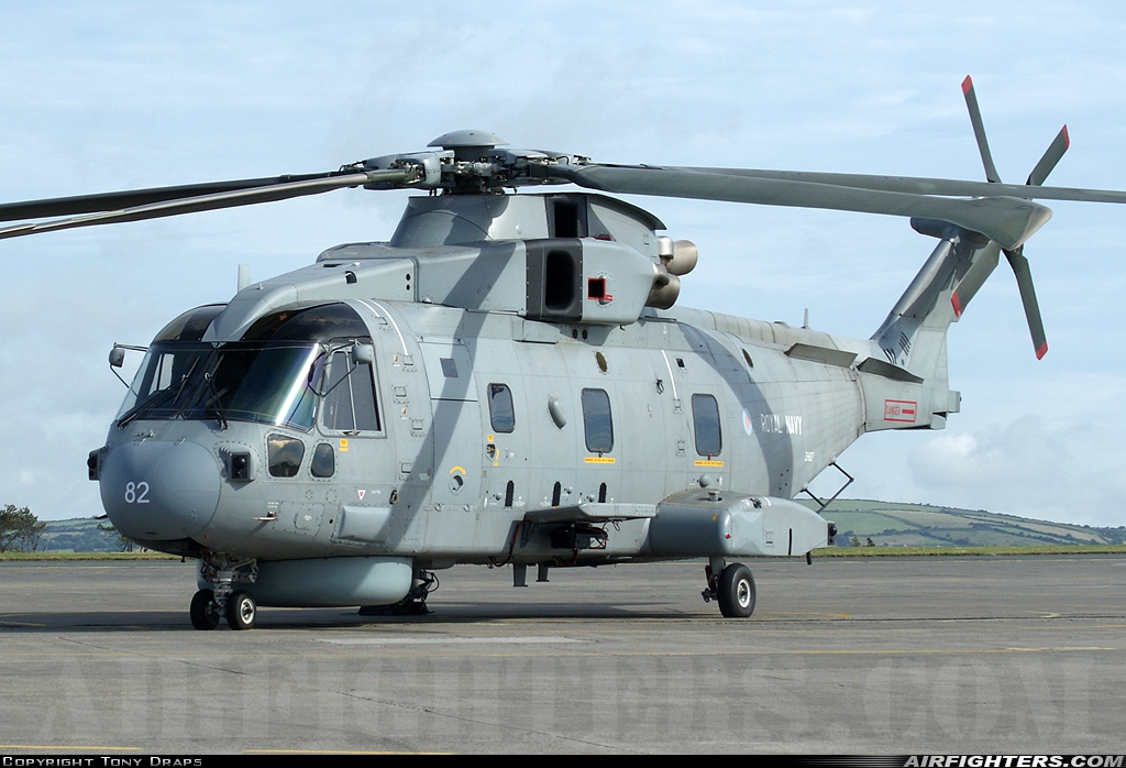 UK - Navy AgustaWestland Merlin HM1 (Mk111) ZH827 at Culdrose (EGDR), UK