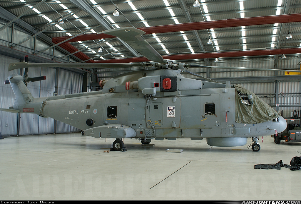 UK - Navy AgustaWestland Merlin HM1 (Mk111) ZH855 at Culdrose (EGDR), UK