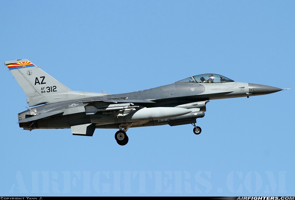 USA - Air Force General Dynamics F-16C Fighting Falcon 84-1312 at Tucson - Int. (TUS / KTUS), USA