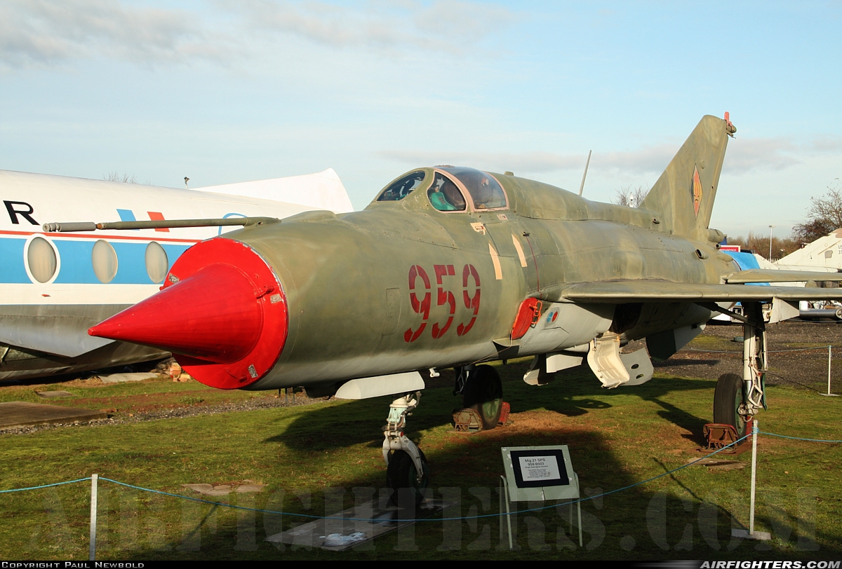 East Germany - Air Force Mikoyan-Gurevich MiG-21SPS-K 959 at Coventry - Baginton (CVT / EGBE), UK