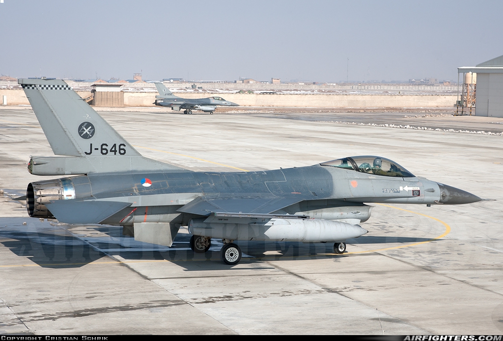 Netherlands - Air Force General Dynamics F-16AM Fighting Falcon J-646 at Mazar-e-Sharif (OAMS / MZR), Afghanistan