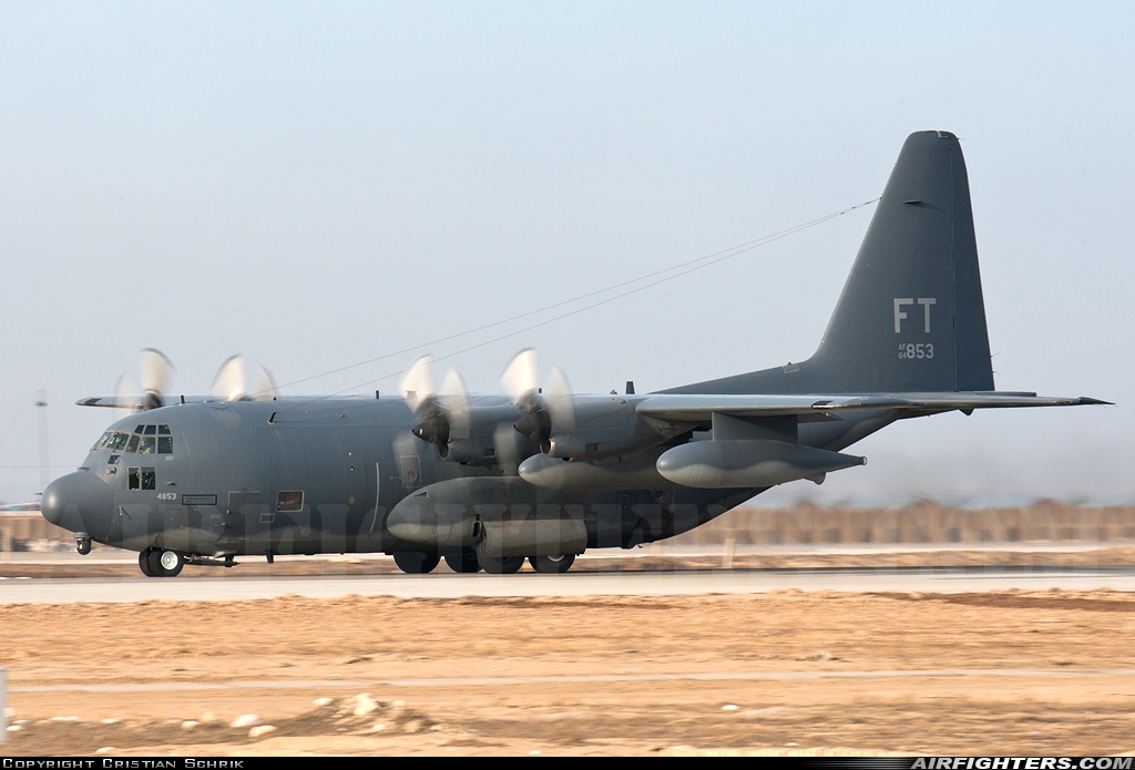 USA - Air Force Lockheed HC-130P Hercules (L-382) 64-14853 at Mazar-e-Sharif (OAMS / MZR), Afghanistan