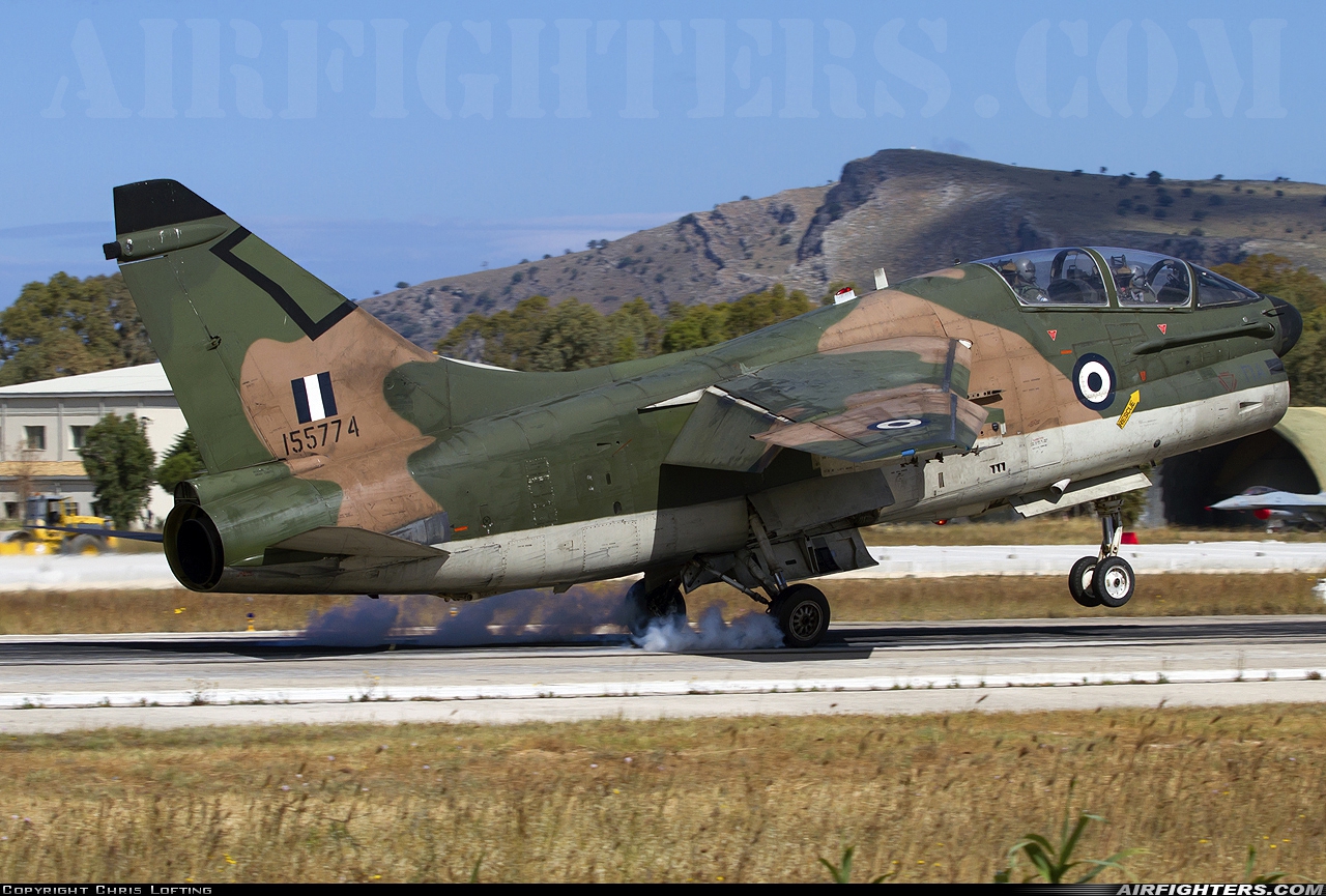 Greece - Air Force LTV Aerospace TA-7C Corsair II 156774 at Araxos (GPA / LGRX), Greece