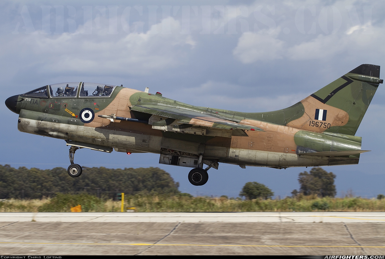 Greece - Air Force LTV Aerospace TA-7C Corsair II 156750 at Araxos (GPA / LGRX), Greece