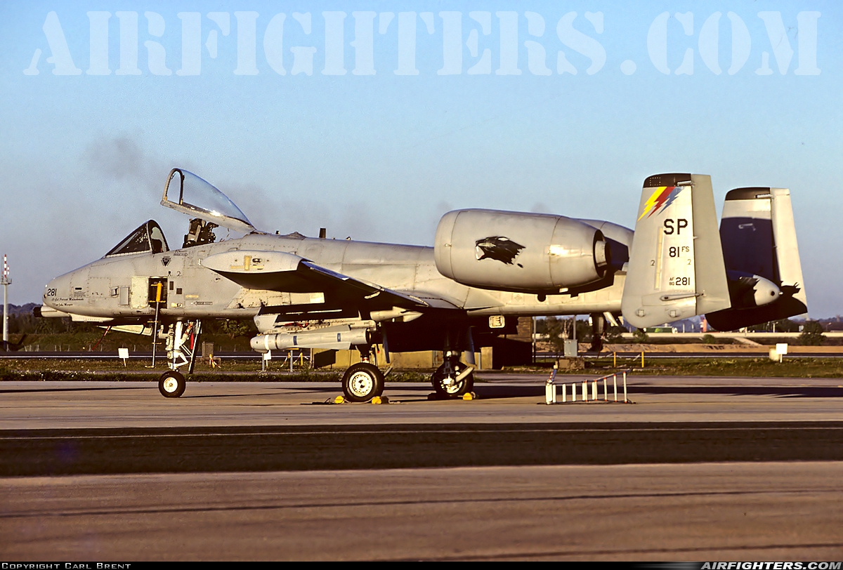 USA - Air Force Fairchild A-10A Thunderbolt II 80-0281 at St. Dizier - Robinson (LFSI), France