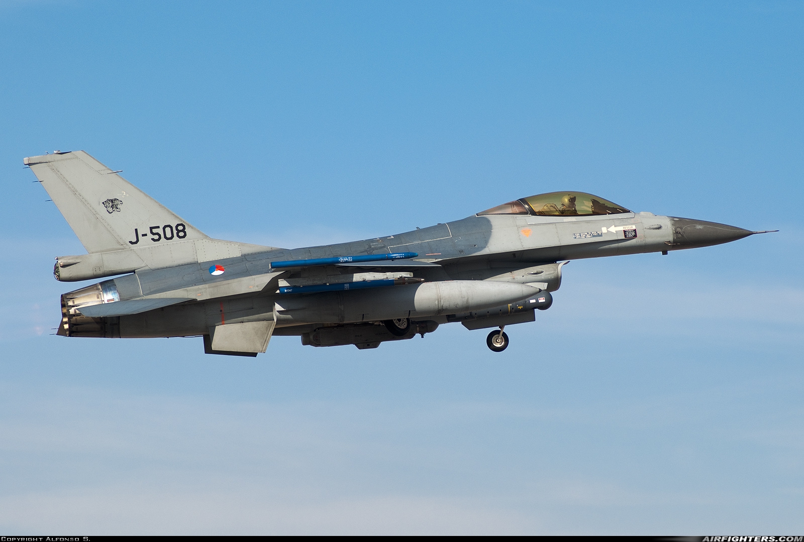 Netherlands - Air Force General Dynamics F-16AM Fighting Falcon J-508 at Albacete (- Los Llanos) (LEAB), Spain