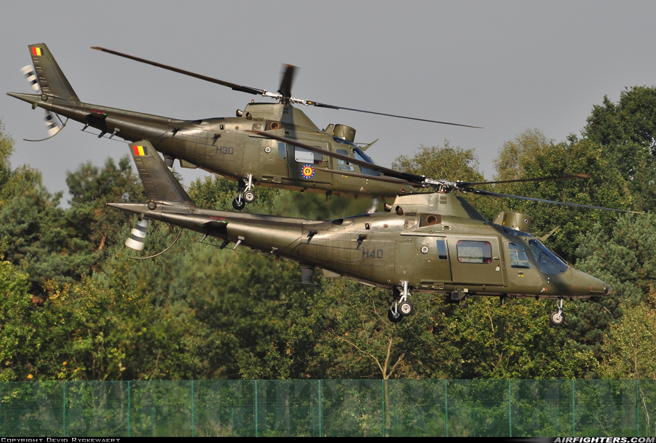 Belgium - Army Agusta A-109HA (A-109BA) H40 at Kleine Brogel (EBBL), Belgium